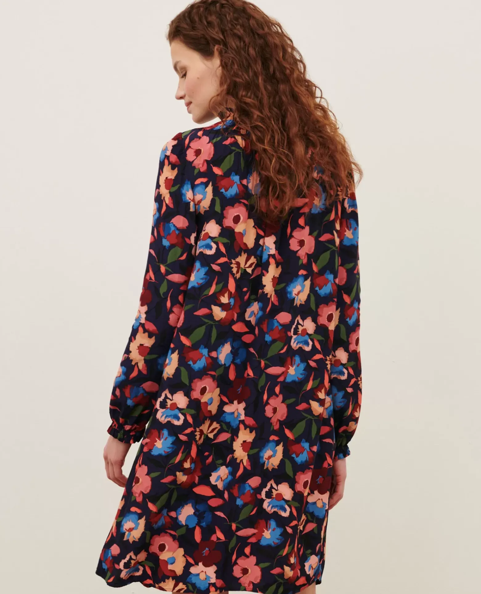 Robes|Comptoir des Cotonniers Aglae - Robe Fluide Imprimee 8858 69 Navy Print