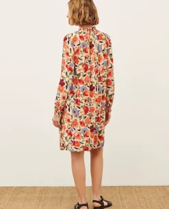 Robes|Comptoir des Cotonniers Aglae - Robe Fluide Imprimee 8857 31 Beige Print