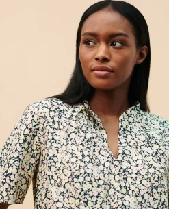Blouses & Chemises|Comptoir des Cotonniers Blouse Imprimee 7302C 119 Print Yellow