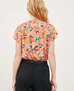 Blouses & Chemises|Comptoir des Cotonniers Blouse Imprimee Fluide 0230 Fauve Orange