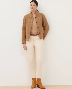 Vestes & Trenchs|Comptoir des Cotonniers Blouson Court En Laine Melangee 8849 31 Beige