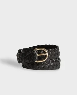 Ceintures|Comptoir des Cotonniers Ceinture Fine En Cuir 09 Black