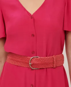 Ceintures|Comptoir des Cotonniers Ceinture Large Tressee En Cuir 0134 Spritz