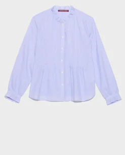 Blouses & Chemises|Comptoir des Cotonniers Chemise En Coton 0612 Blue Mini Stripes