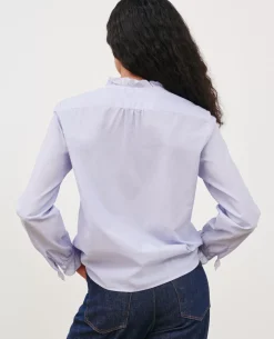 Blouses & Chemises|Comptoir des Cotonniers Chemise En Coton 0612 Blue Mini Stripes