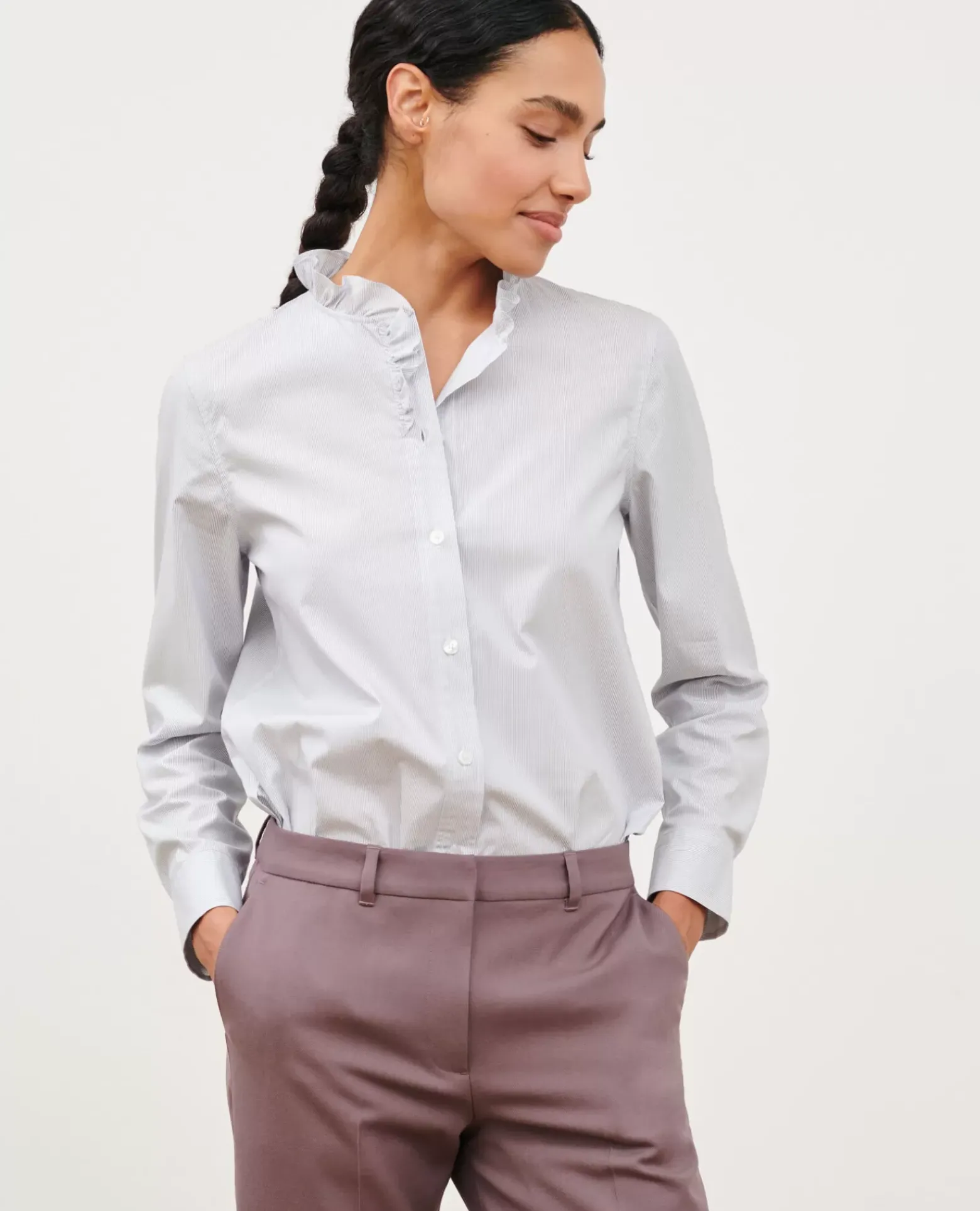 Blouses & Chemises|Comptoir des Cotonniers Chemise En Coton 8871 69 Navy Stripe