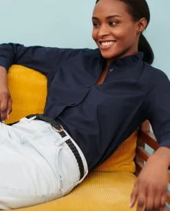 Blouses & Chemises|Comptoir des Cotonniers Chemise En Coton 7012C 69 Navy