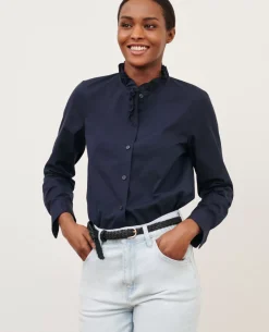 Blouses & Chemises|Comptoir des Cotonniers Chemise En Coton 7012C 69 Navy