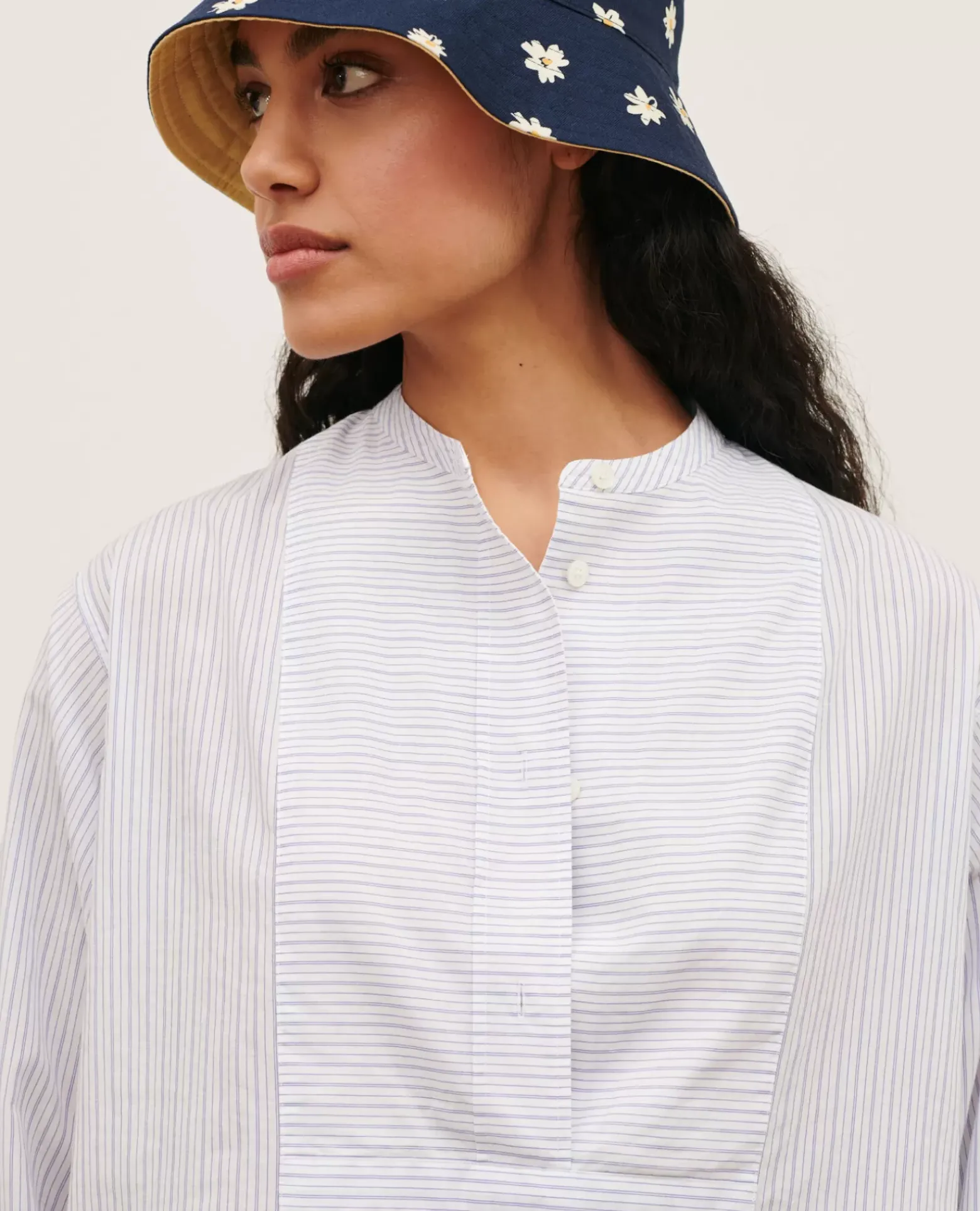 Blouses & Chemises|Comptoir des Cotonniers Chemise Liquette En Coton 0622 Blue Medium Stripes