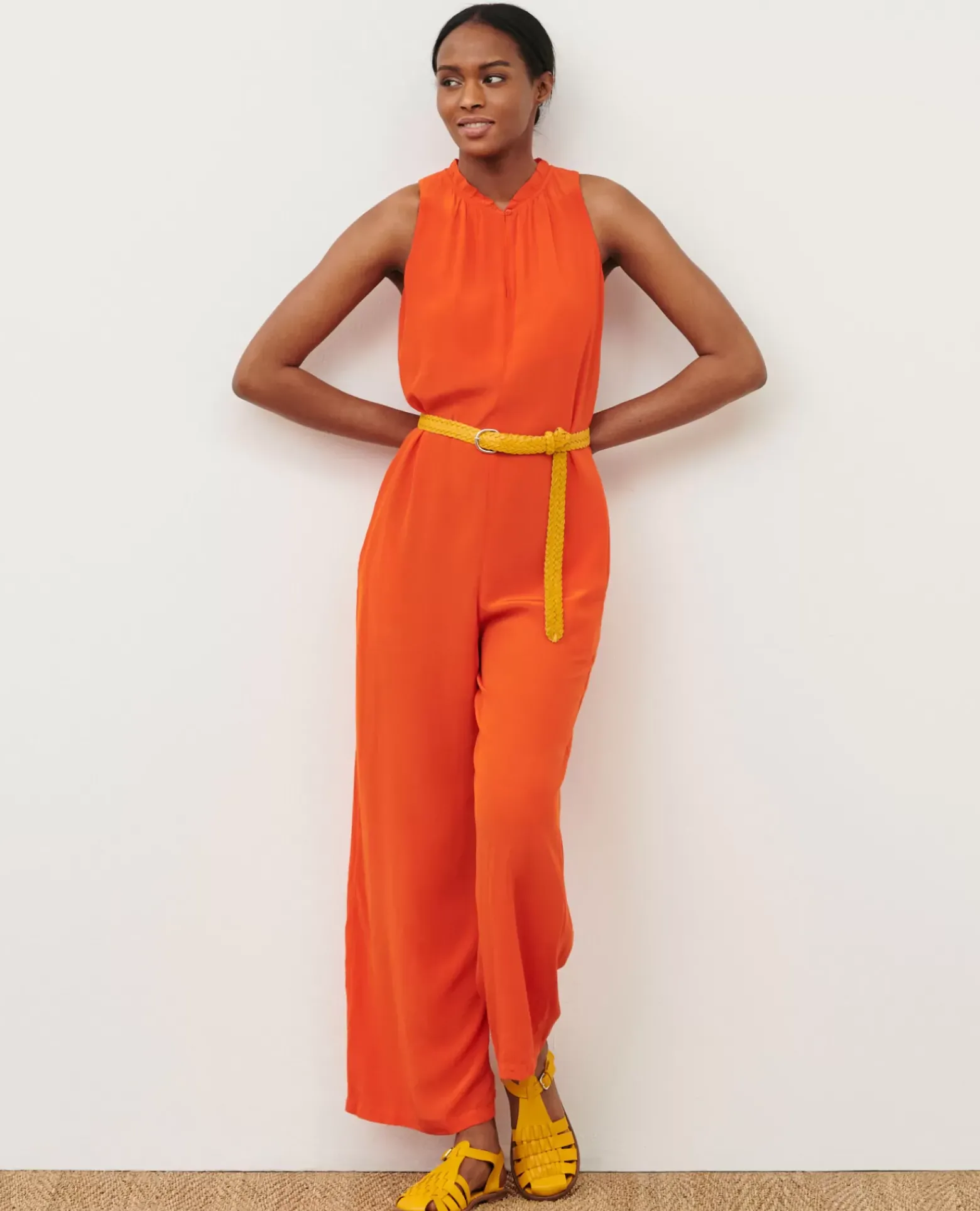 Pantalons|Comptoir des Cotonniers Combinaison Fluide 7020C 22 Orange
