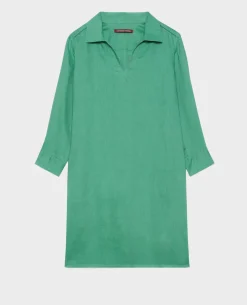 Robes|Comptoir des Cotonniers Daisy - Robe Ample En Lin 0542 Pine Green