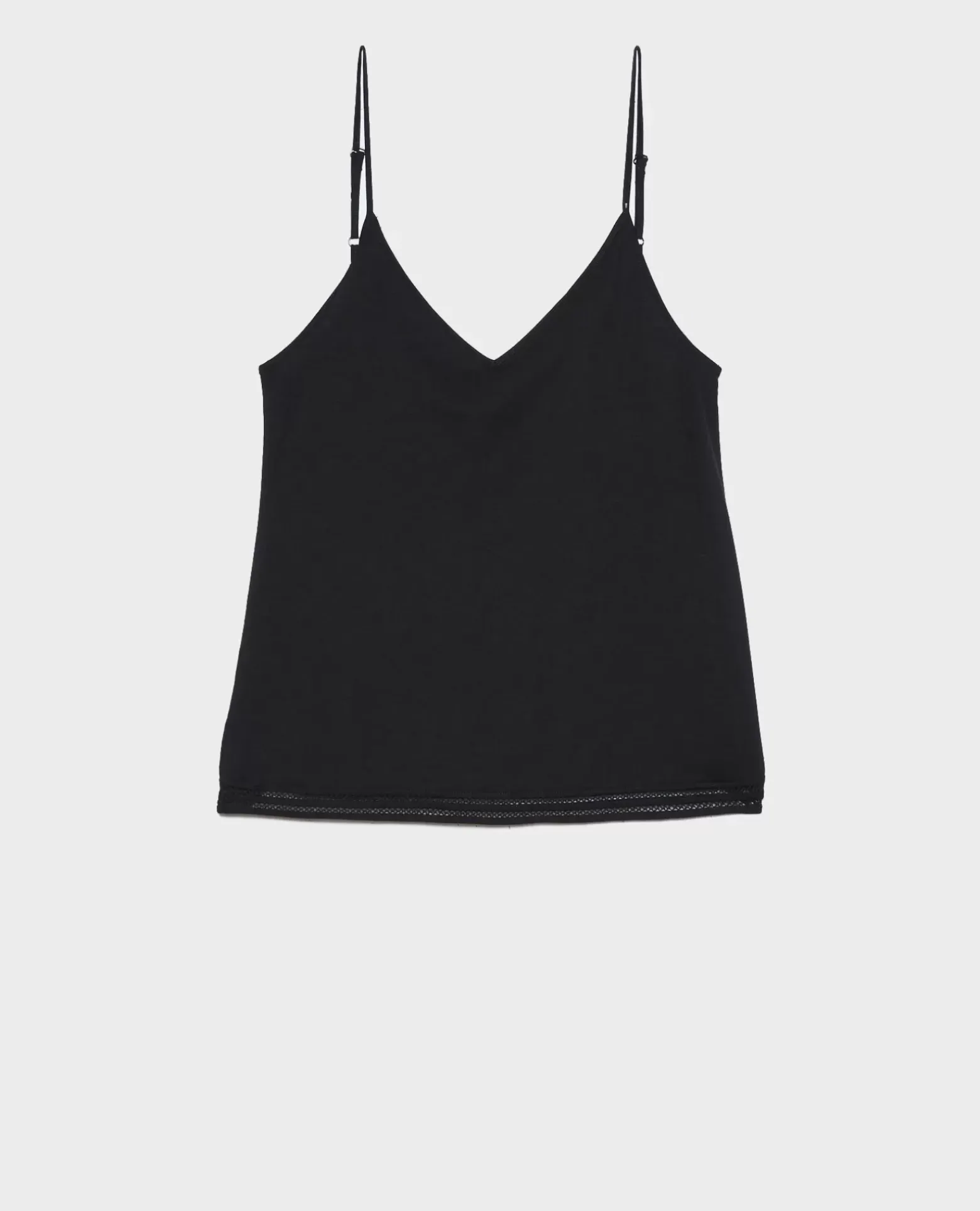 Tops|Comptoir des Cotonniers Debardeur En Coton Melange 09 Black