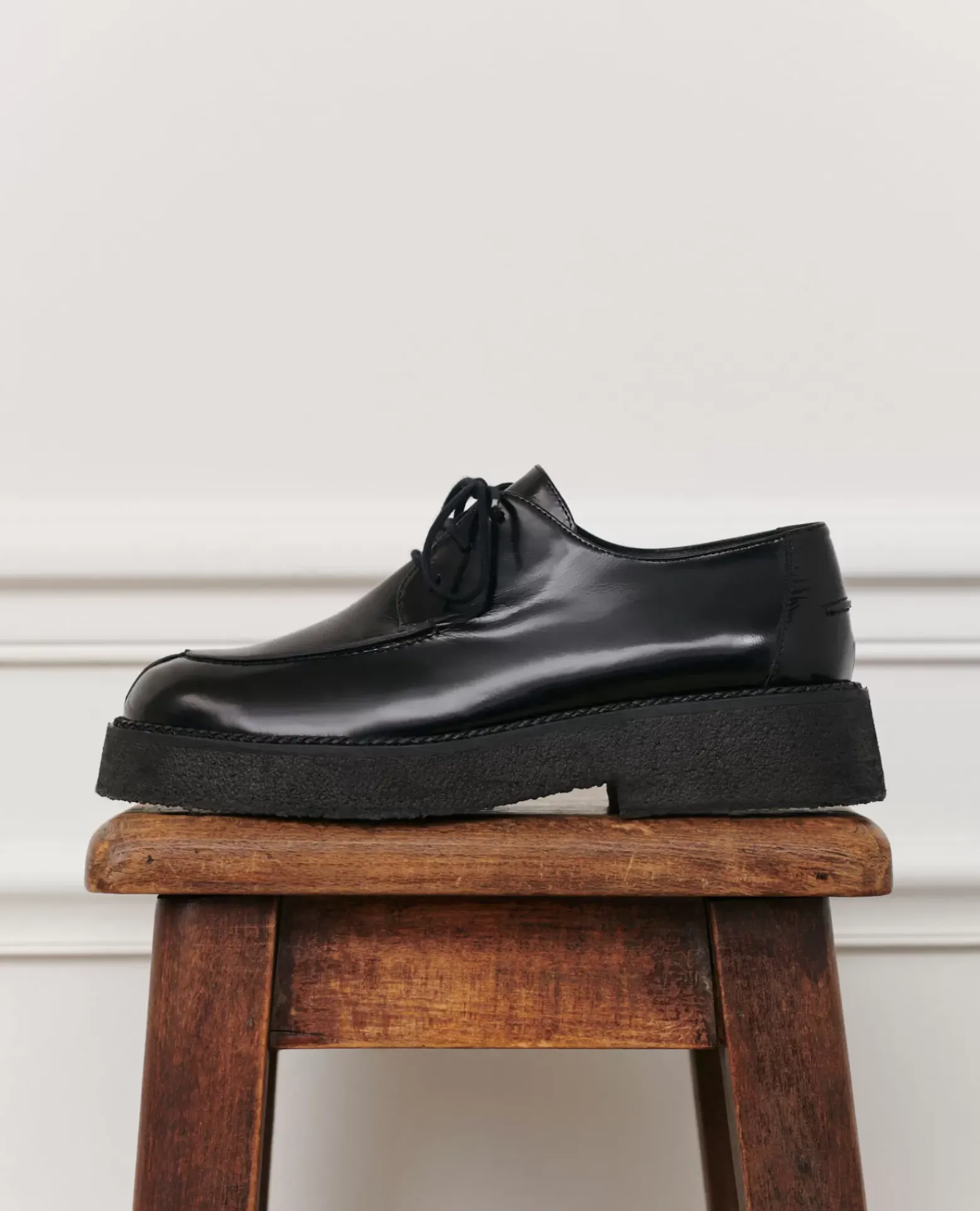 Chaussures|Comptoir des Cotonniers Derbies En Cuir Brillant 4216 Black_Beauty