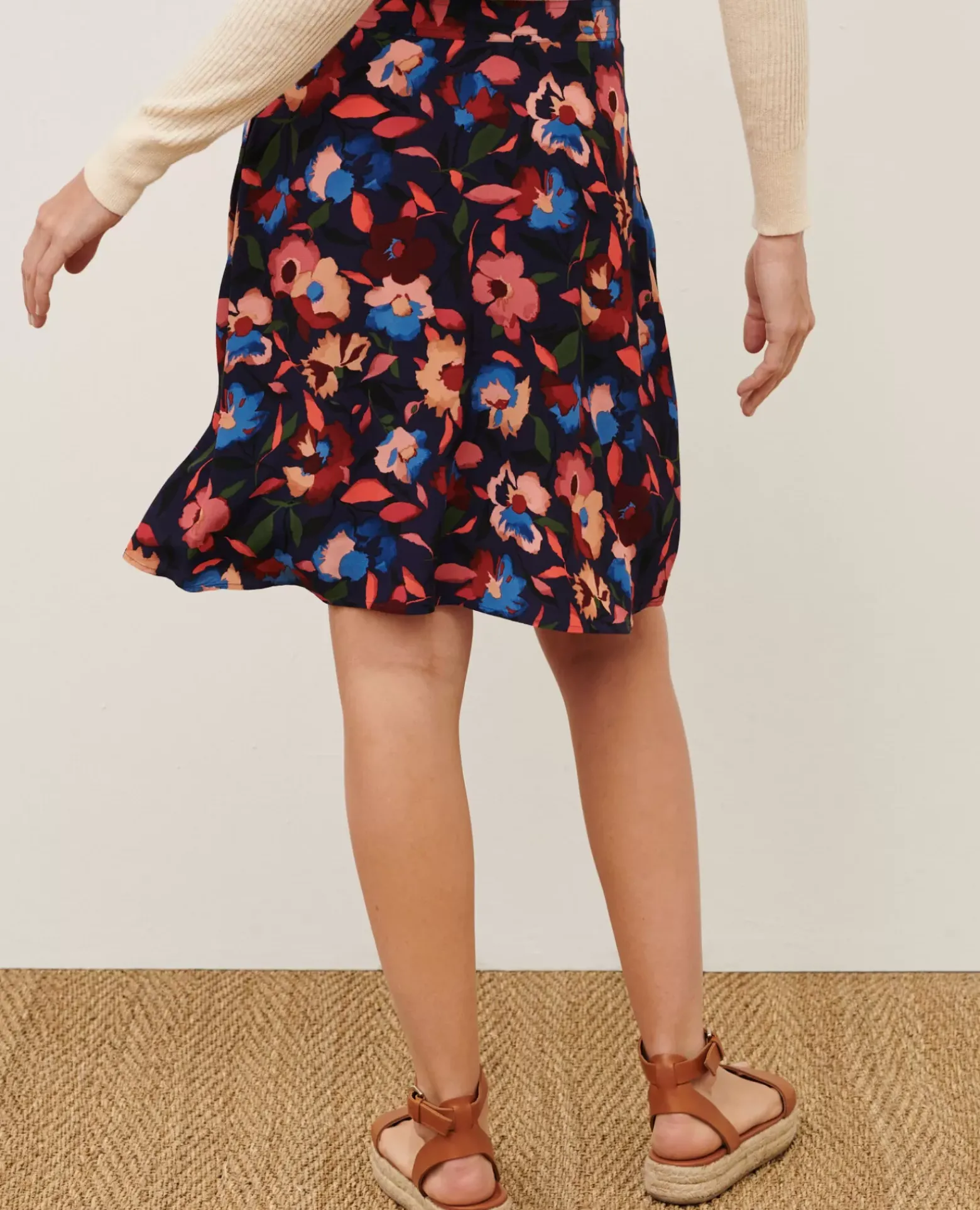 Jupes & Shorts|Comptoir des Cotonniers Jupe Courte Imprimee 8858 69 Navy Print