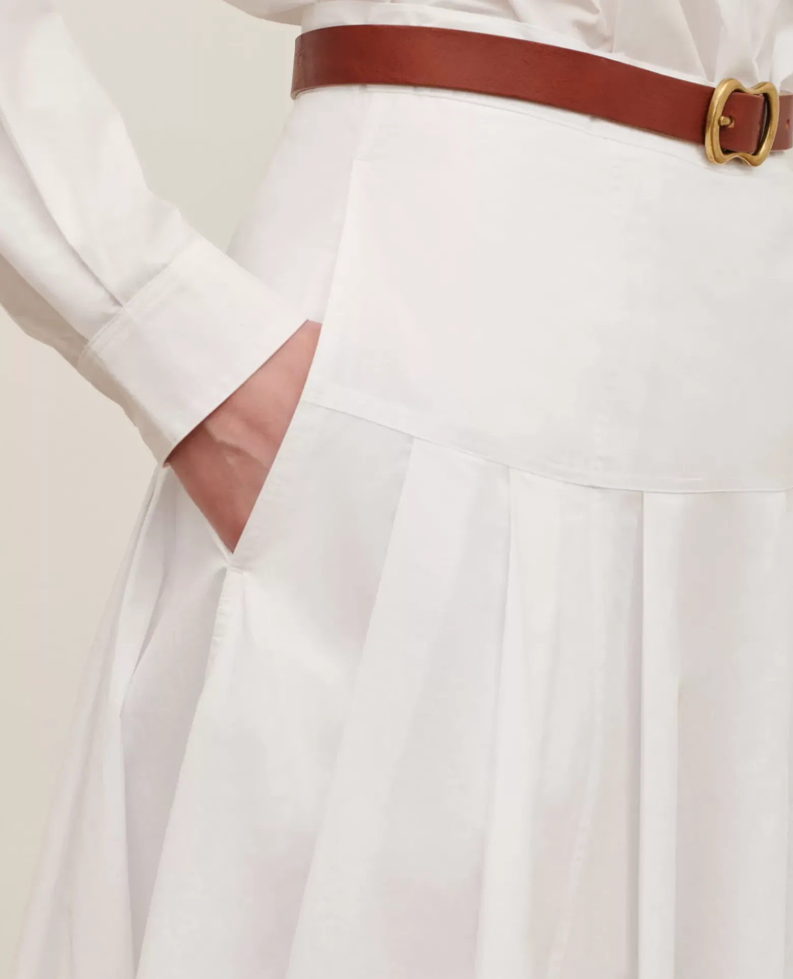 Jupes & Shorts|Comptoir des Cotonniers Jupe Longue En Coton 0007 White