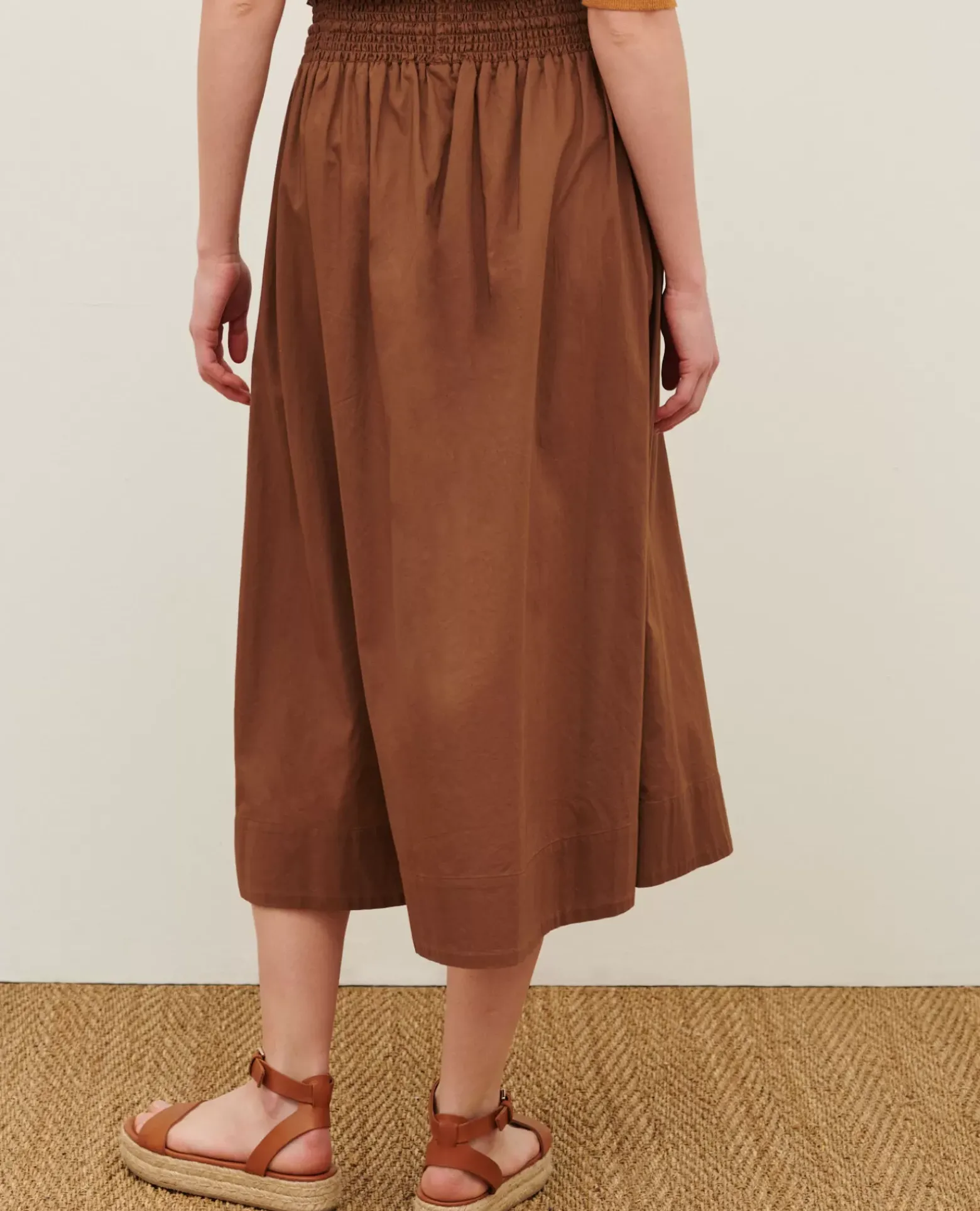 Jupes & Shorts|Comptoir des Cotonniers Jupe Longue En Coton 35 Brown