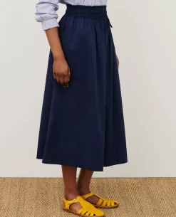 Jupes & Shorts|Comptoir des Cotonniers Jupe Longue En Coton 68 Blue