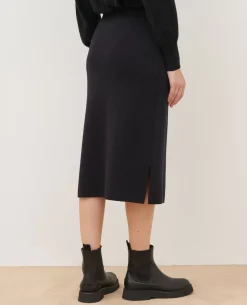 Jupes & Shorts|Comptoir des Cotonniers Jupe Longue En Laine 8891 09 Black