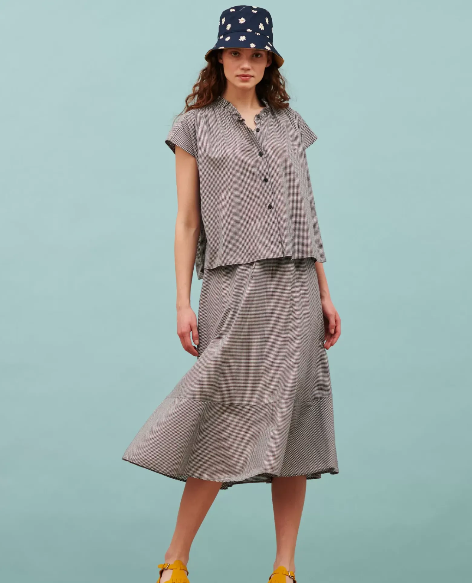 Jupes & Shorts|Comptoir des Cotonniers Jupon En Voile De Coton 7073 88_Vichy