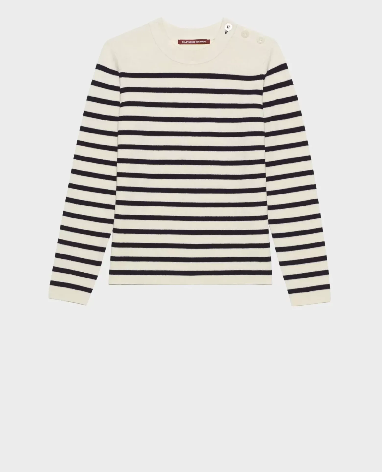 Maille|Comptoir des Cotonniers Maddy - Pull Marin En Laine Merinos Stp Jtst Nsky
