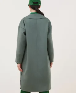 Vestes & Trenchs|Comptoir des Cotonniers Manteau Double Face Laine Et Cachemire 8850 54 Green