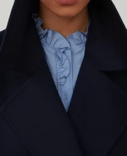 Vestes & Trenchs|Comptoir des Cotonniers Manteau Double Face Laine Et Cachemire 7012C 69 Navy