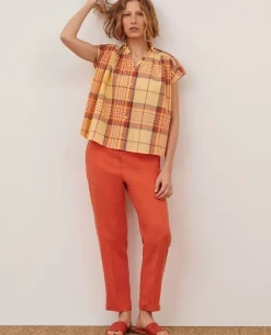 Pantalons|Comptoir des Cotonniers Marguerite - Pantalon Cigarette 0250 Tiger Lily Orange