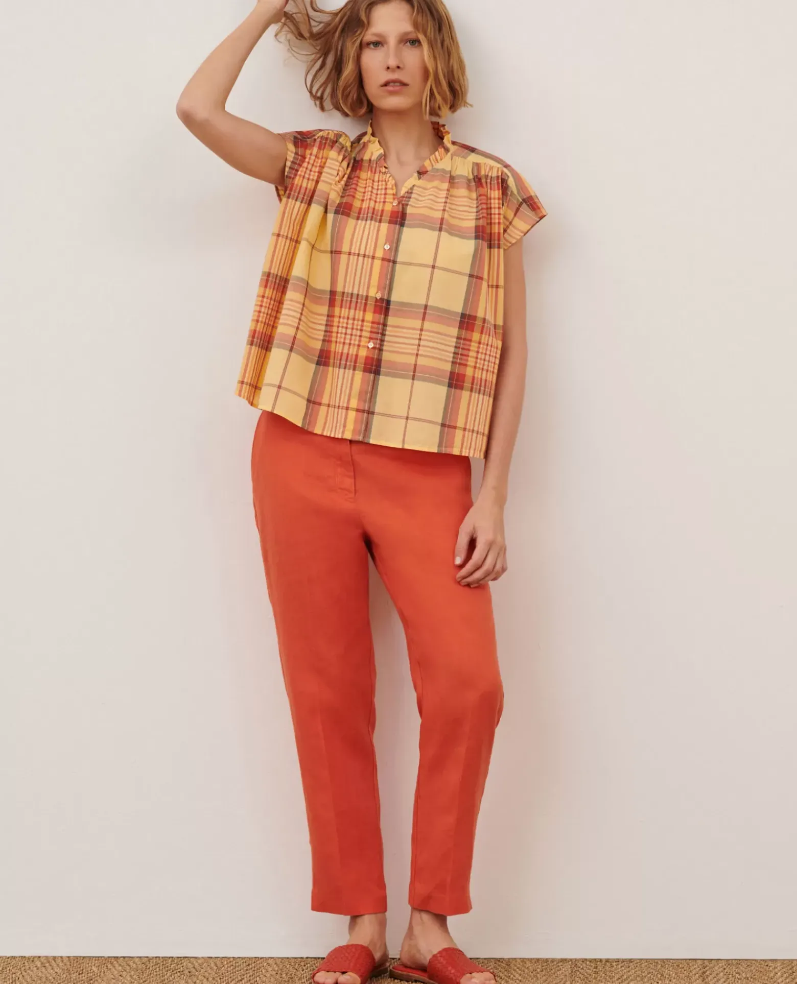 Pantalons|Comptoir des Cotonniers Marguerite - Pantalon Cigarette 0250 Tiger Lily Orange