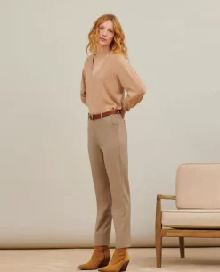 Pantalons|Comptoir des Cotonniers Marguerite - Pantalon Cigarette 0311 Beige