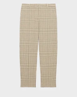 Pantalons|Comptoir des Cotonniers Marguerite - Pantalon Cigarette 0400 Cream Checks
