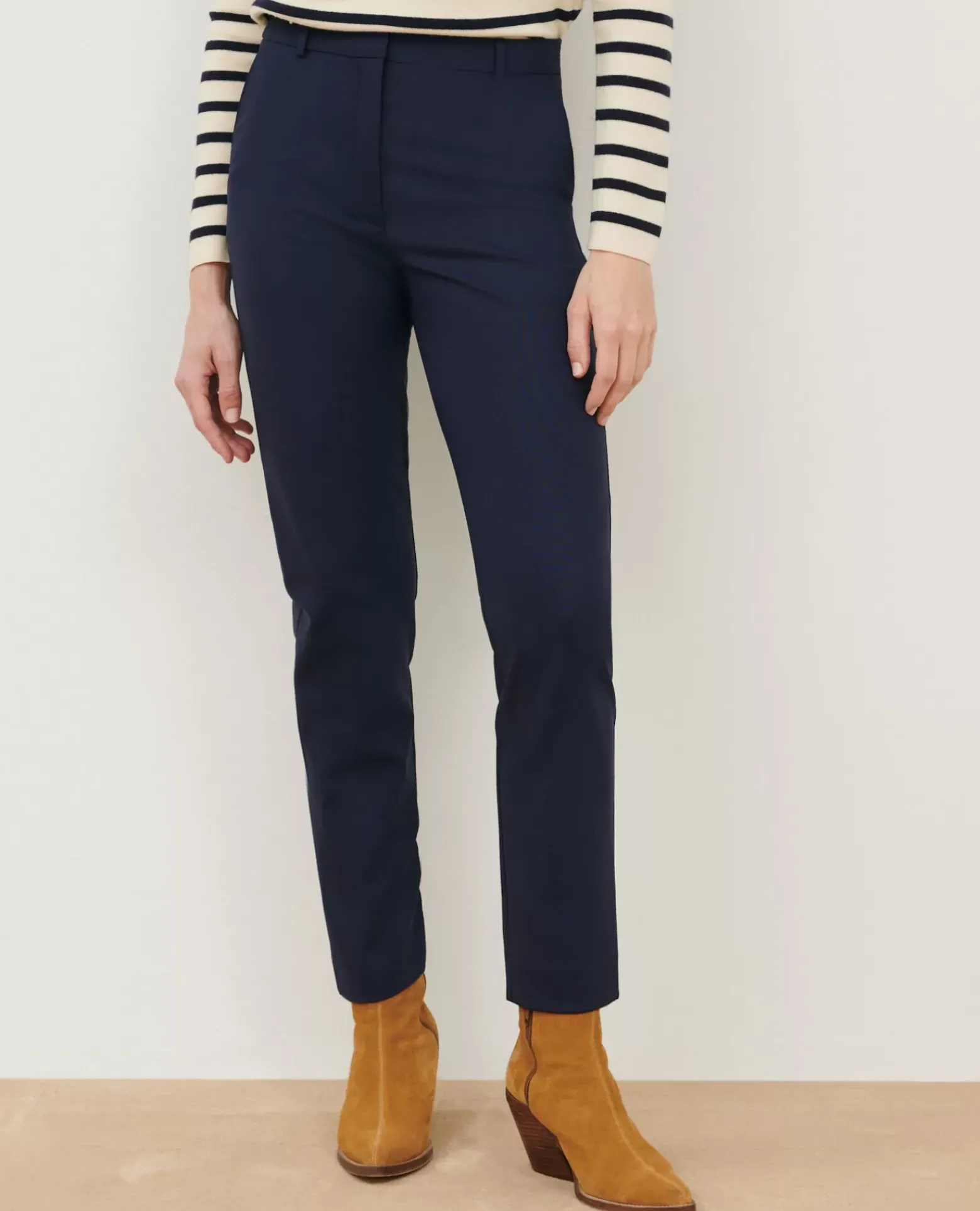 Pantalons|Comptoir des Cotonniers Marguerite - Pantalon Cigarette 0693 Navy