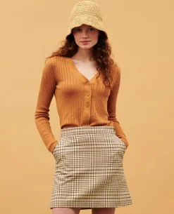 Jupes & Shorts|Comptoir des Cotonniers Minijupe A Carreaux 0400 Cream Checks