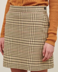 Jupes & Shorts|Comptoir des Cotonniers Minijupe A Carreaux 0400 Cream Checks