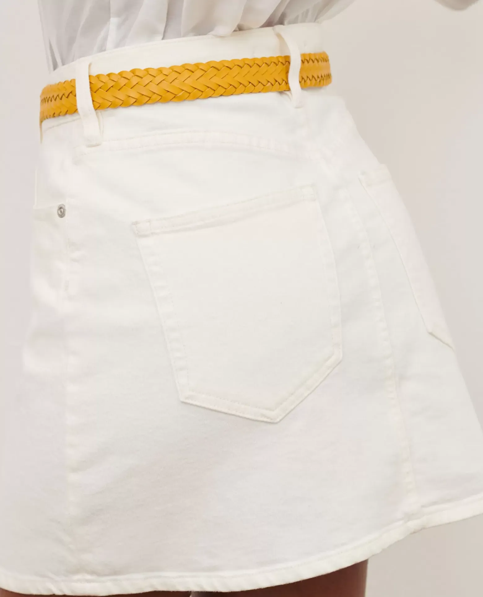 Jupes & Shorts|Comptoir des Cotonniers Minijupe En Jean 0003 White Denim