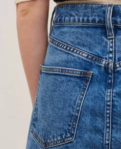 Jupes & Shorts|Comptoir des Cotonniers Minijupe En Jean 0642 Vintage Wash Denim