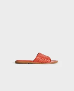 Chaussures|Comptoir des Cotonniers Pam - Sandales En Cuir 29 Dark Orange