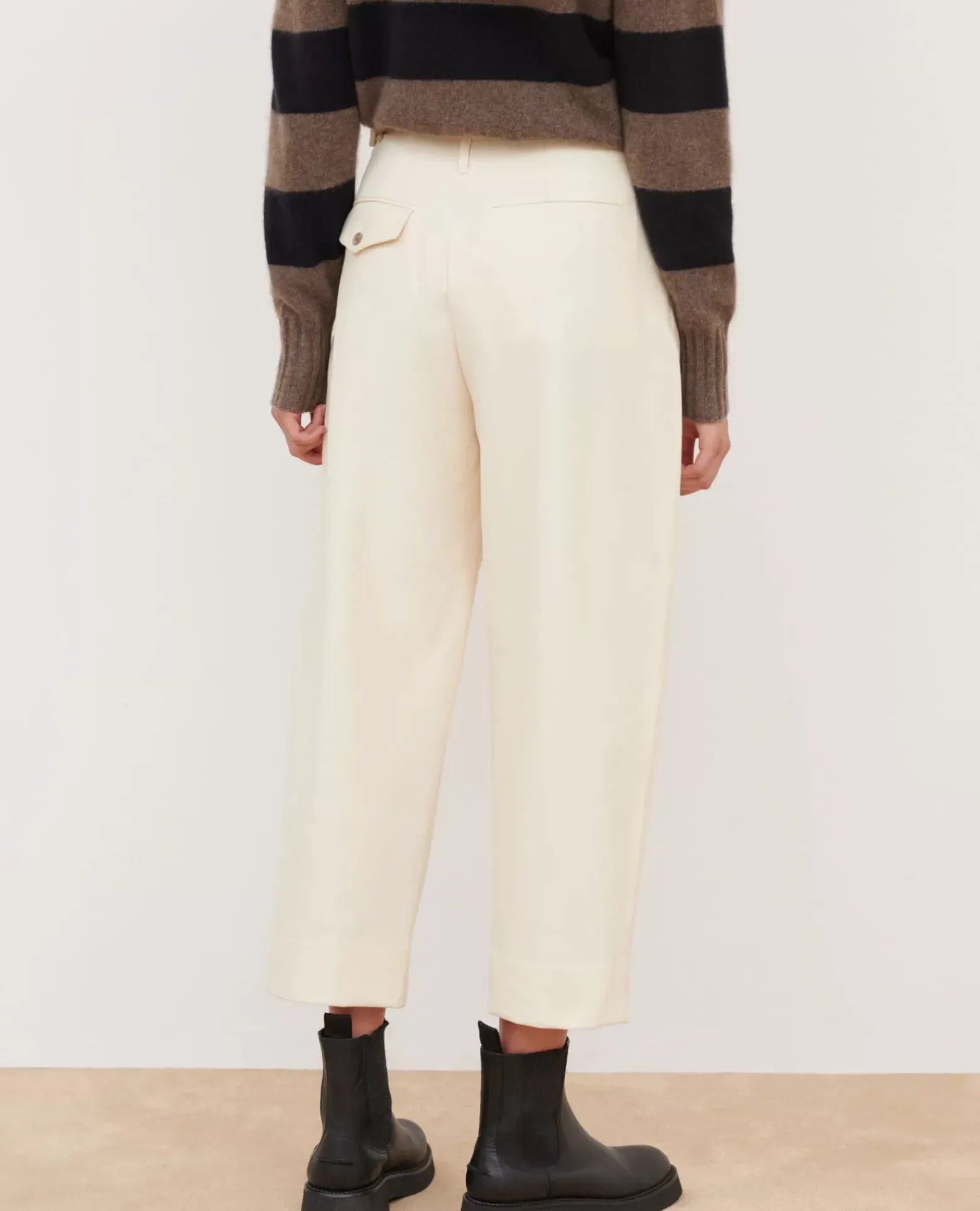 Pantalons|Comptoir des Cotonniers Peggy - Pantalon En Twill De Jersey 4142 Ecru