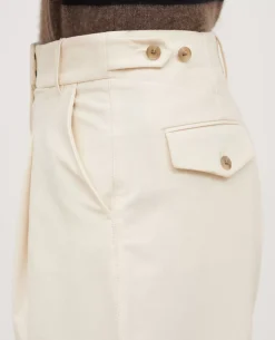 Pantalons|Comptoir des Cotonniers Peggy - Pantalon En Twill De Jersey 4142 Ecru