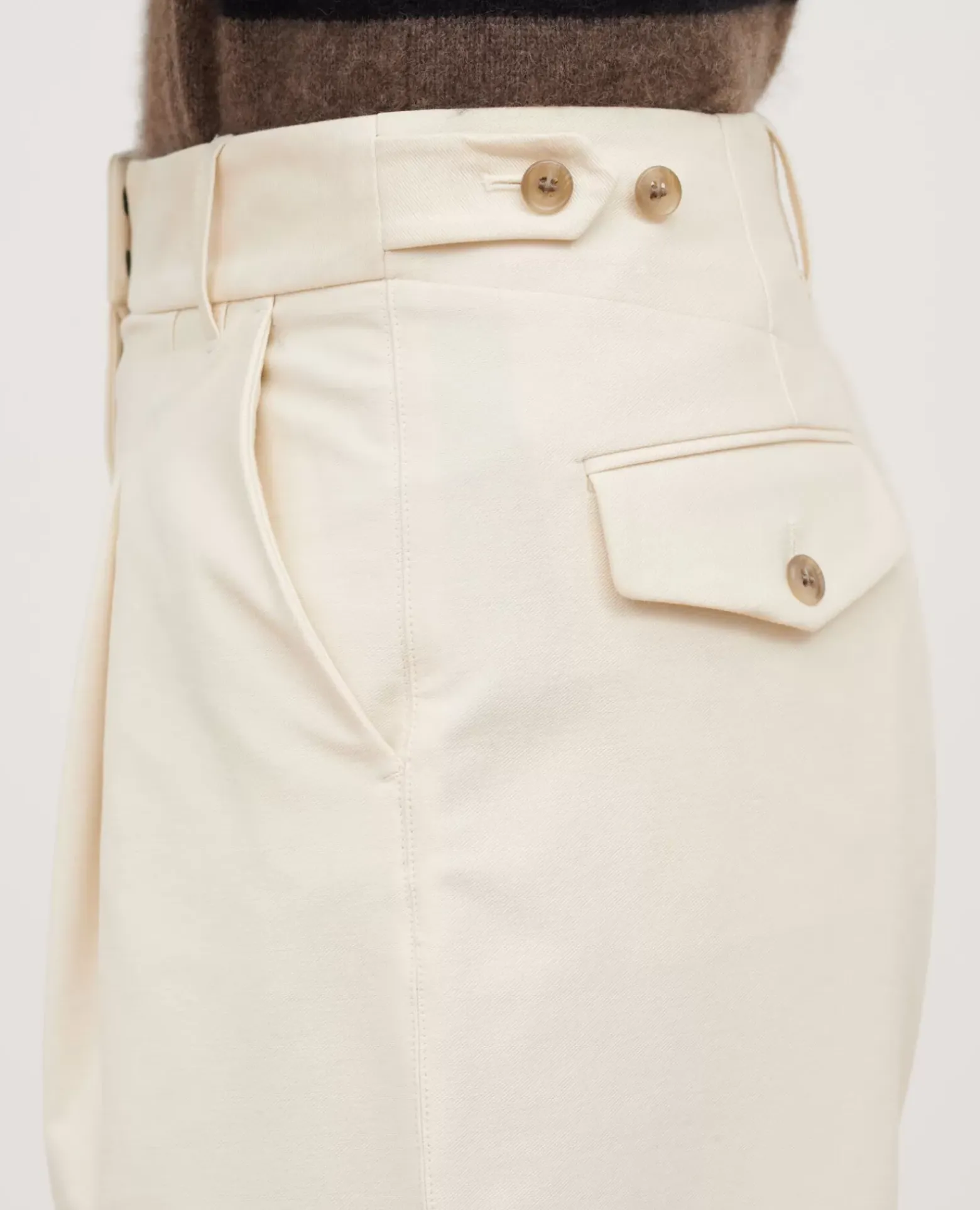 Pantalons|Comptoir des Cotonniers Peggy - Pantalon En Twill De Jersey 4142 Ecru
