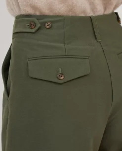 Pantalons|Comptoir des Cotonniers Peggy - Pantalon En Twill De Jersey 0571 Thyme Green