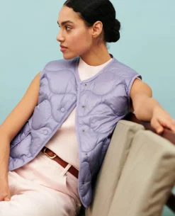 Vestes & Trenchs|Comptoir des Cotonniers Plume - Veste Sans Manches 0720 Persian Violet