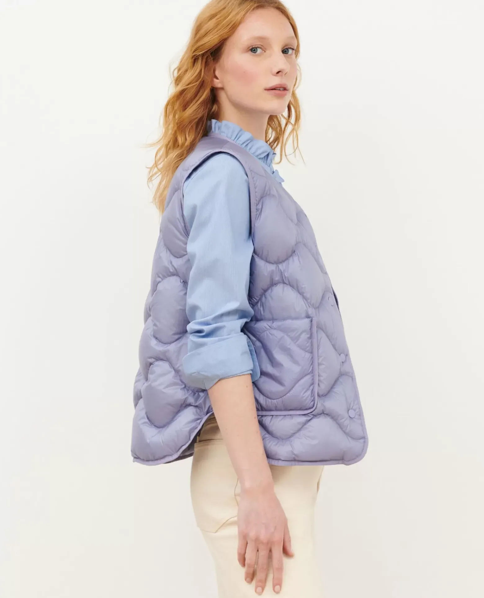 Vestes & Trenchs|Comptoir des Cotonniers Plume - Veste Sans Manches 0720 Persian Violet