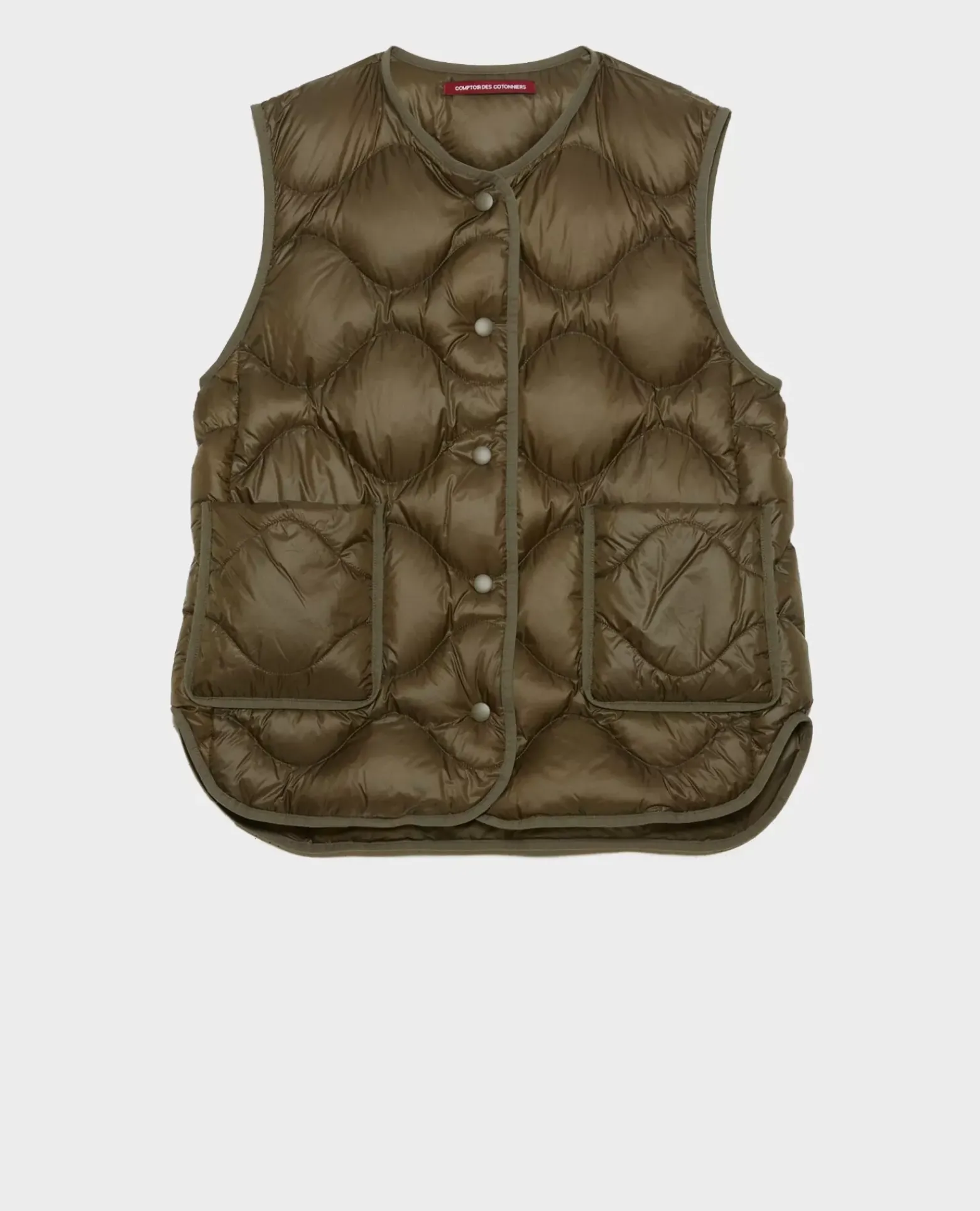 Vestes & Trenchs|Comptoir des Cotonniers Plume - Veste Sans Manches 0380 Sea Turtle Green