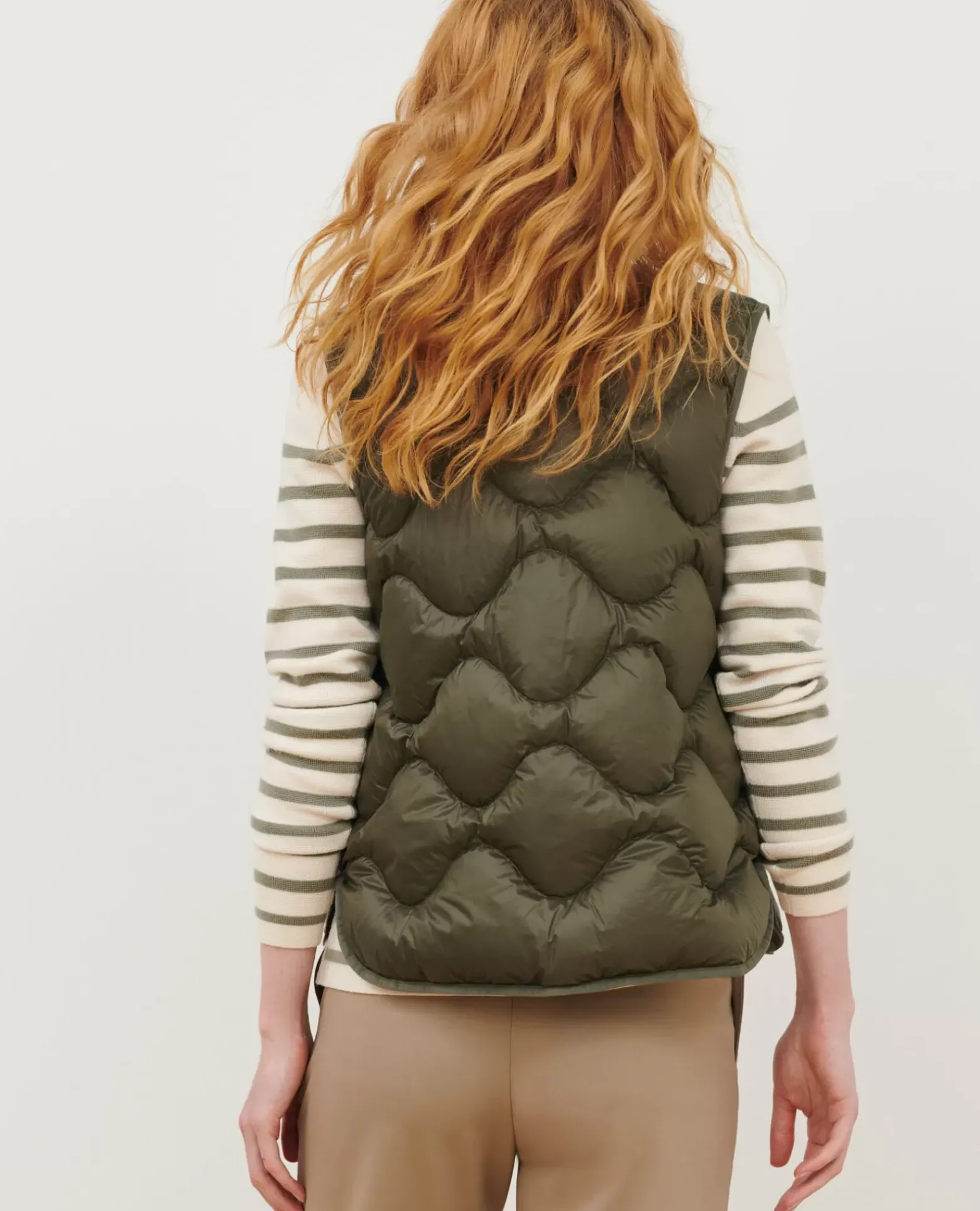 Vestes & Trenchs|Comptoir des Cotonniers Plume - Veste Sans Manches 0380 Sea Turtle Green