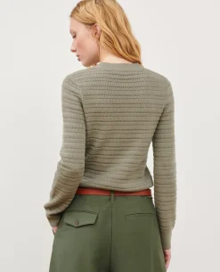 Maille|Comptoir des Cotonniers Pull Ajoure En Laine Merinos 0560 Vetiver