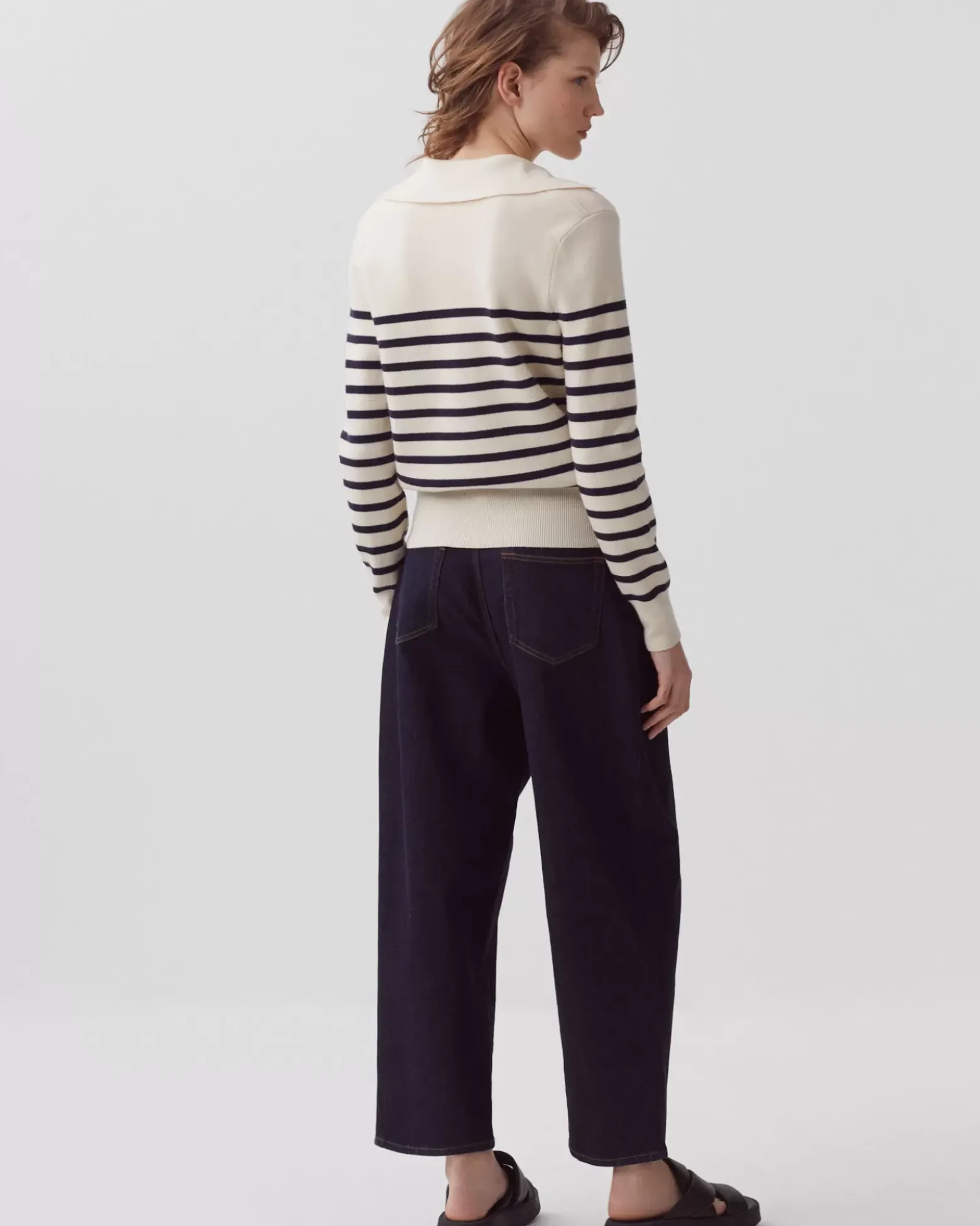 Maille|Comptoir des Cotonniers Pull Mariniere En Laine Merinos 5185 Stp_Jtst_Nsky