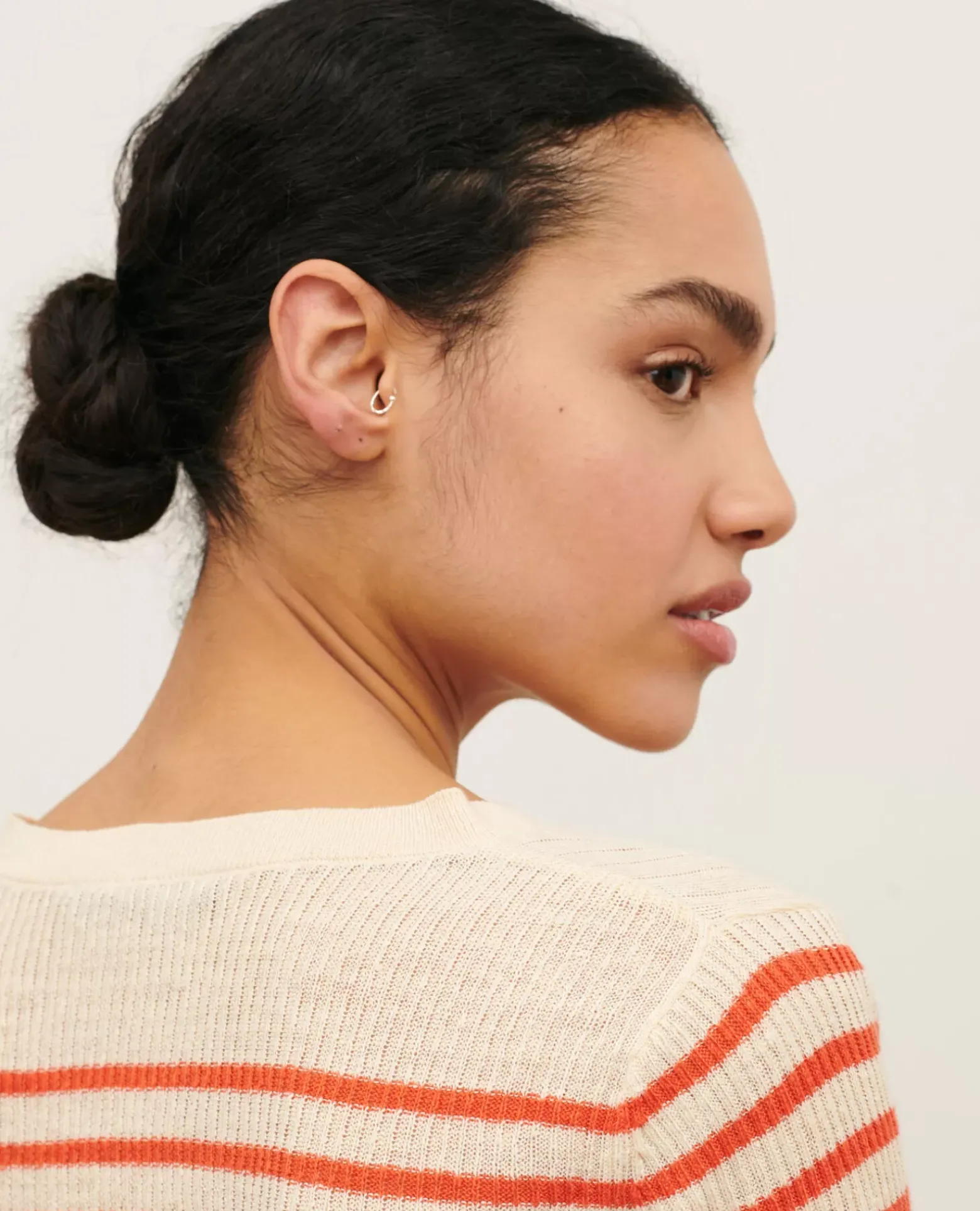 Maille|Comptoir des Cotonniers Pull Mariniere En Lin 0240 Tiger Lily Stripes