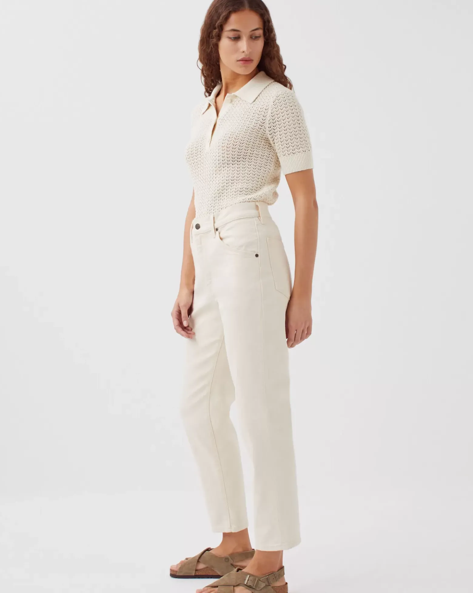 Jeans|Comptoir des Cotonniers Rita - Slouchy - Jean Ample En Coton 8904 01_Offwhite