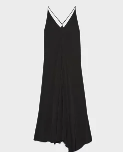 Robes|Comptoir des Cotonniers Robe Asymetrique Fluide 0093 Black