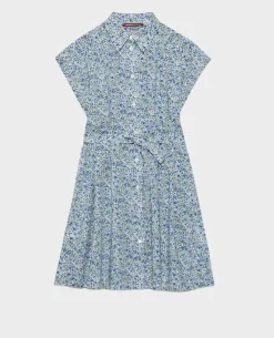 Robes|Comptoir des Cotonniers Robe Courte En Coton 7050 92_Print_Blue